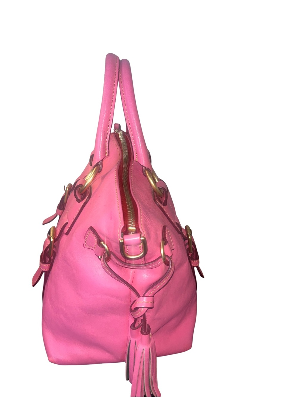 Dooney & Bourke Florentine Pink Leather Satchel - Picture 6 of 17